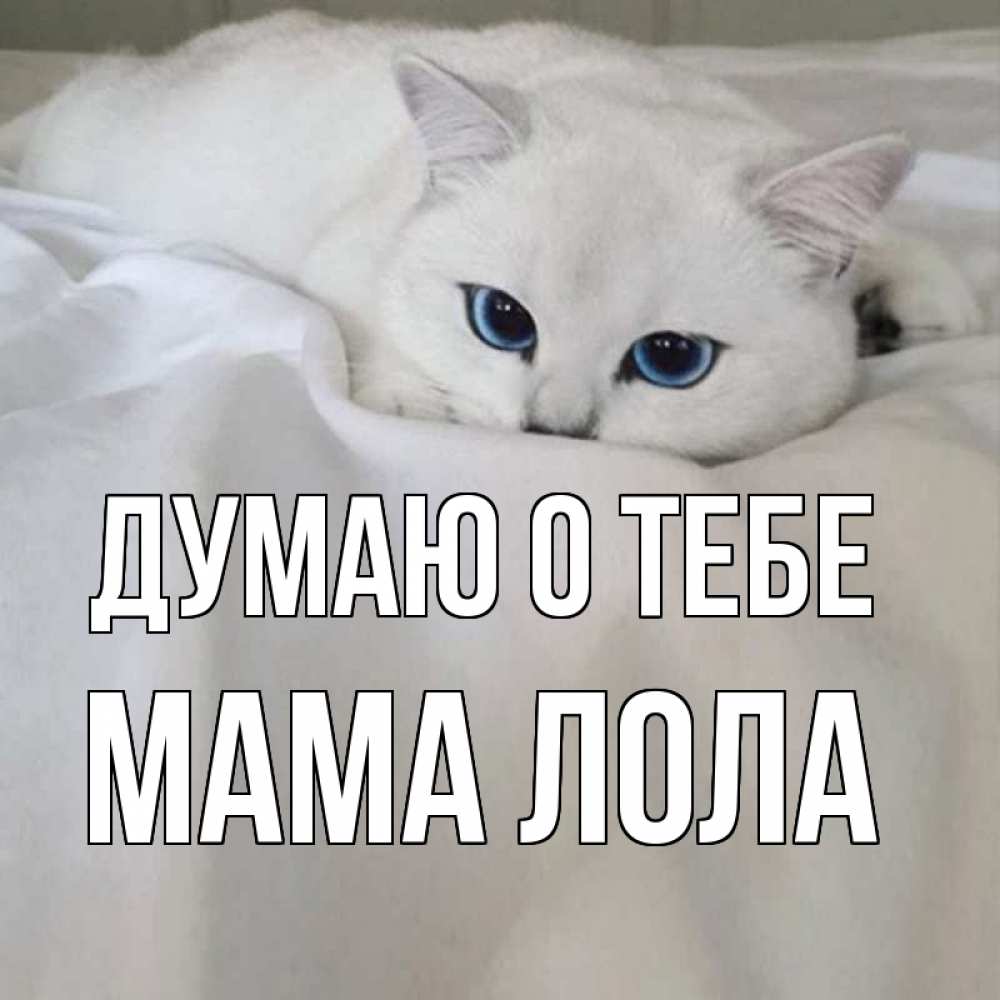 Открытка на каждый день с именем, Мама-Лола Думаю о тебе я очень по тебе скучаю и тоскую Прикольная открытка с пожеланием онлайн скачать бесплатно 