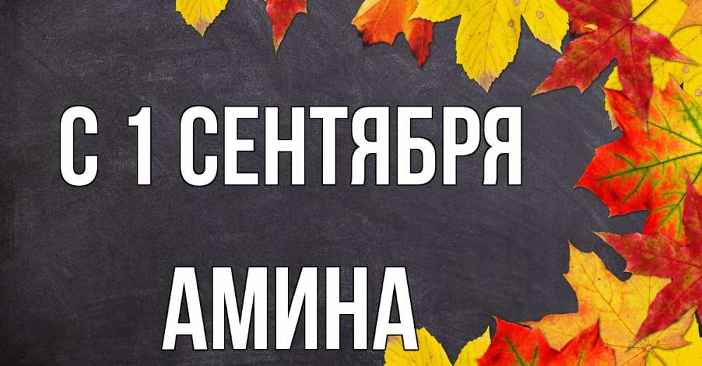 Открытка на каждый день с именем, Амина С 1 сентября с днем знаний Прикольная открытка с пожеланием онлайн скачать бесплатно 