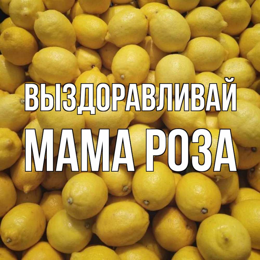 Открытка на каждый день с именем, Мама-Роза Выздоравливай это точно поможет Прикольная открытка с пожеланием онлайн скачать бесплатно 