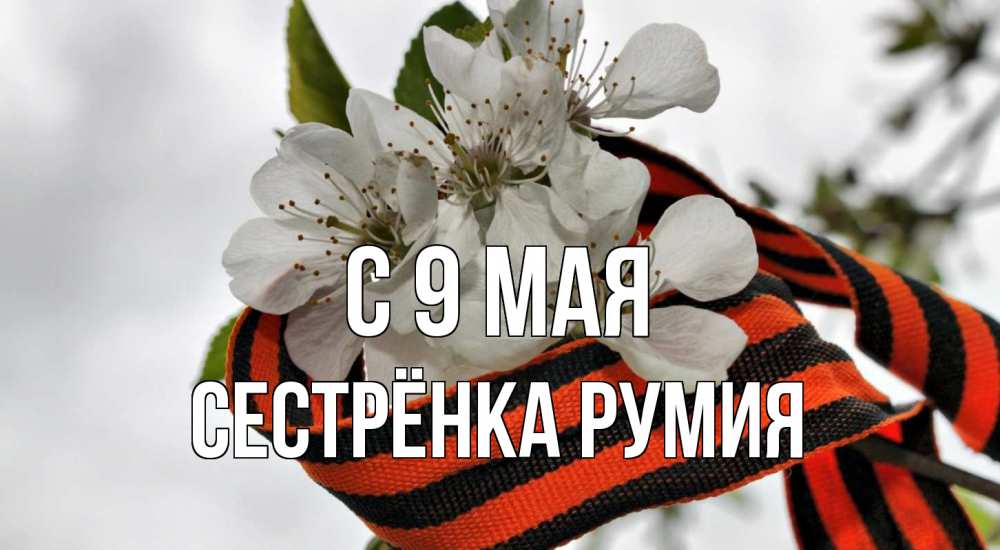 Открытка на каждый день с именем, Сестрёнка-Румия С 9 мая 9 мая Прикольная открытка с пожеланием онлайн скачать бесплатно 