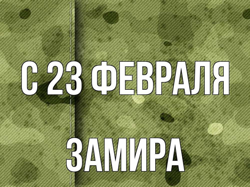 Открытка на каждый день с именем, Замира С 23 февраля 23 февраля Прикольная открытка с пожеланием онлайн скачать бесплатно 