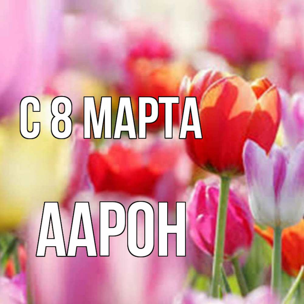 Открытка на каждый день с именем, Аарон С 8 МАРТА на международный женский день 2 Прикольная открытка с пожеланием онлайн скачать бесплатно 