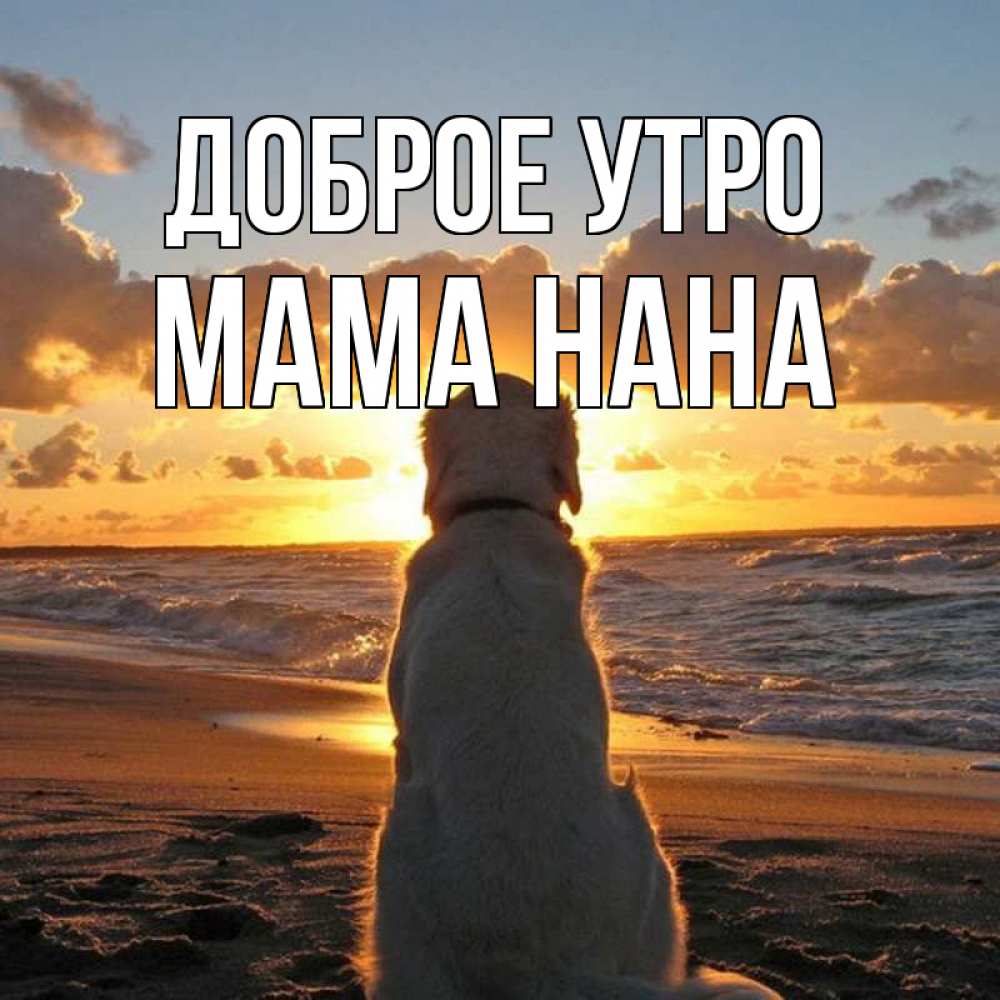 Открытка на каждый день с именем, Мама-Нана Доброе утро восход солнца Прикольная открытка с пожеланием онлайн скачать бесплатно 