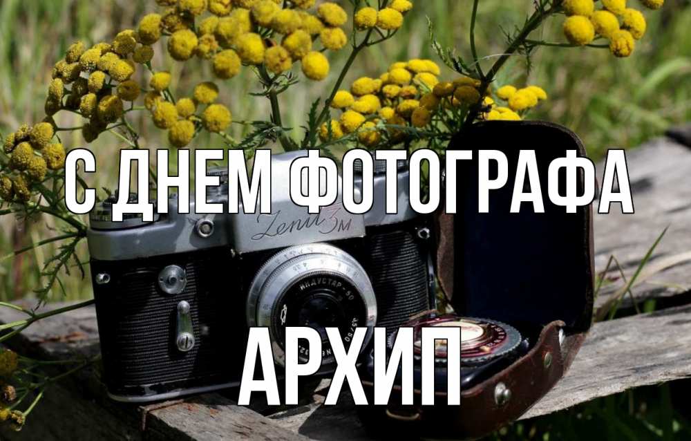 Открытка на каждый день с именем, Архип С днем фотографа с днем фотографа Прикольная открытка с пожеланием онлайн скачать бесплатно 