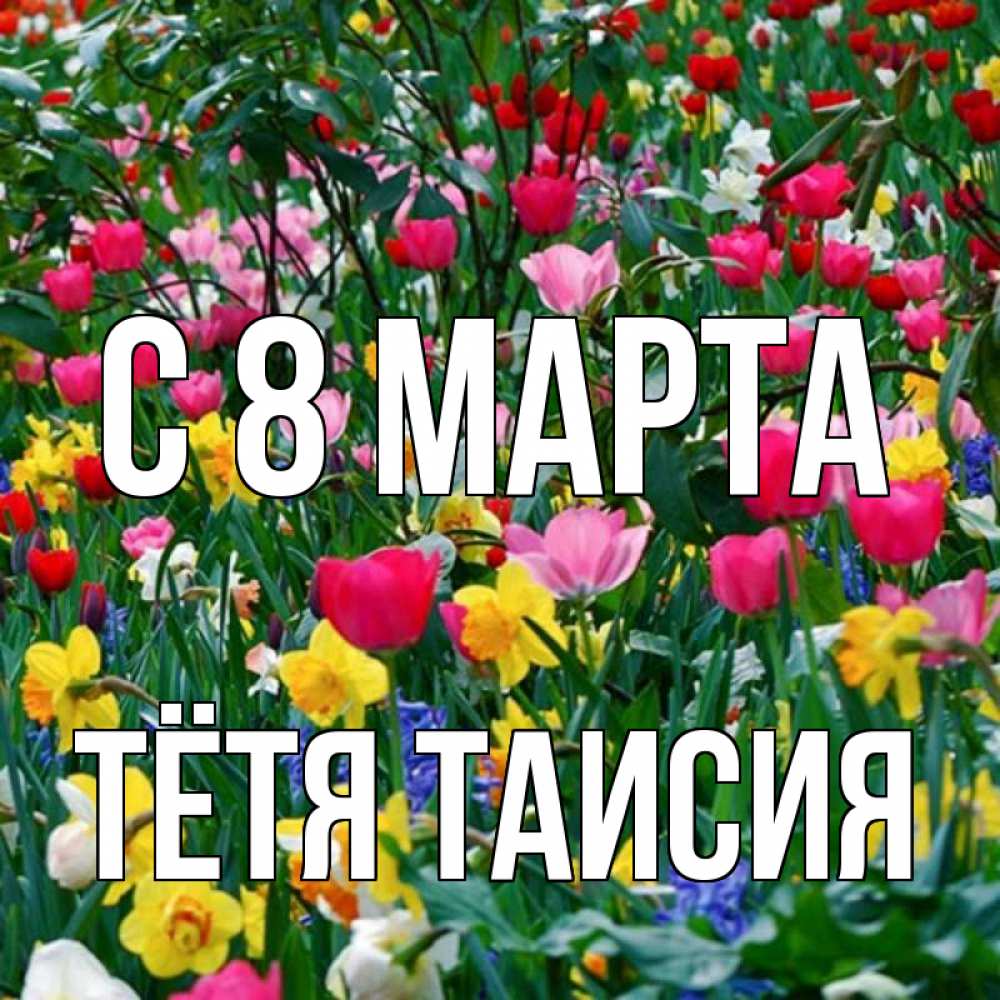 Открытка на каждый день с именем, Тётя-Таисия С 8 марта с международным женским днем поздравления для женщины Прикольная открытка с пожеланием онлайн скачать бесплатно 
