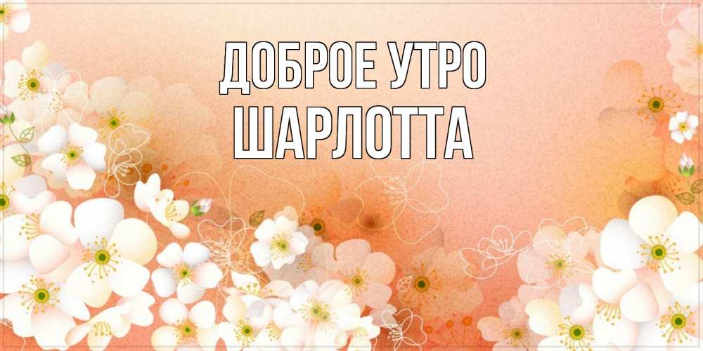 Открытка на каждый день с именем, Шарлотта Доброе утро доброе утро с цветами Прикольная открытка с пожеланием онлайн скачать бесплатно 