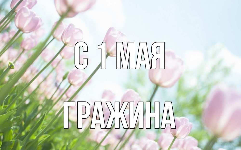 Открытка на каждый день с именем, Гражина С 1 мая С 1 мая Прикольная открытка с пожеланием онлайн скачать бесплатно 