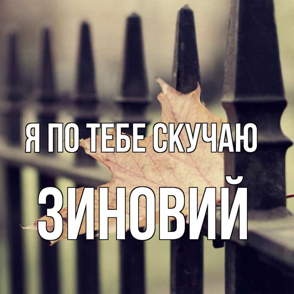 Открытка на каждый день с именем, Зиновий Я по тебе скучаю очень скучно Прикольная открытка с пожеланием онлайн скачать бесплатно 