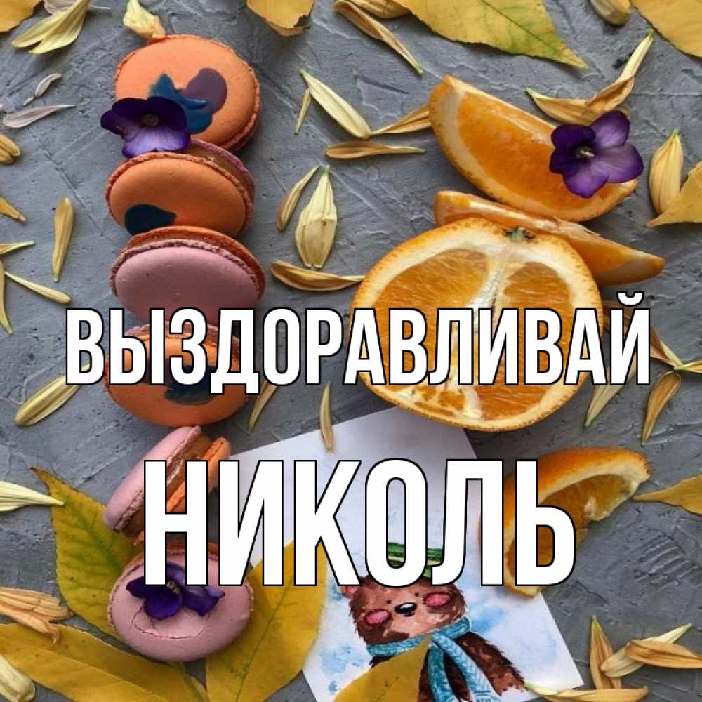 Открытка на каждый день с именем, Николь Выздоравливай не болейте Прикольная открытка с пожеланием онлайн скачать бесплатно 