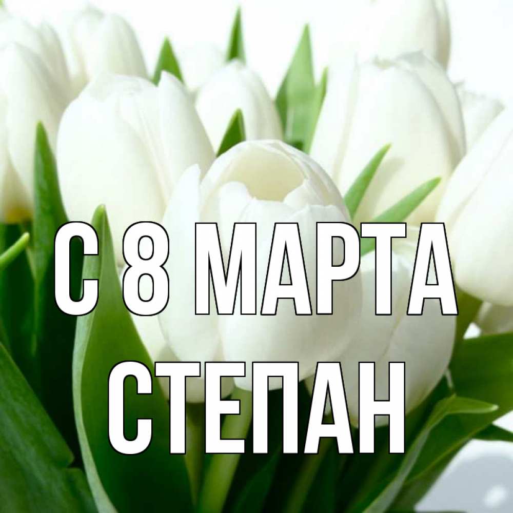 Открытка на каждый день с именем, Степан С 8 МАРТА цветы Прикольная открытка с пожеланием онлайн скачать бесплатно 