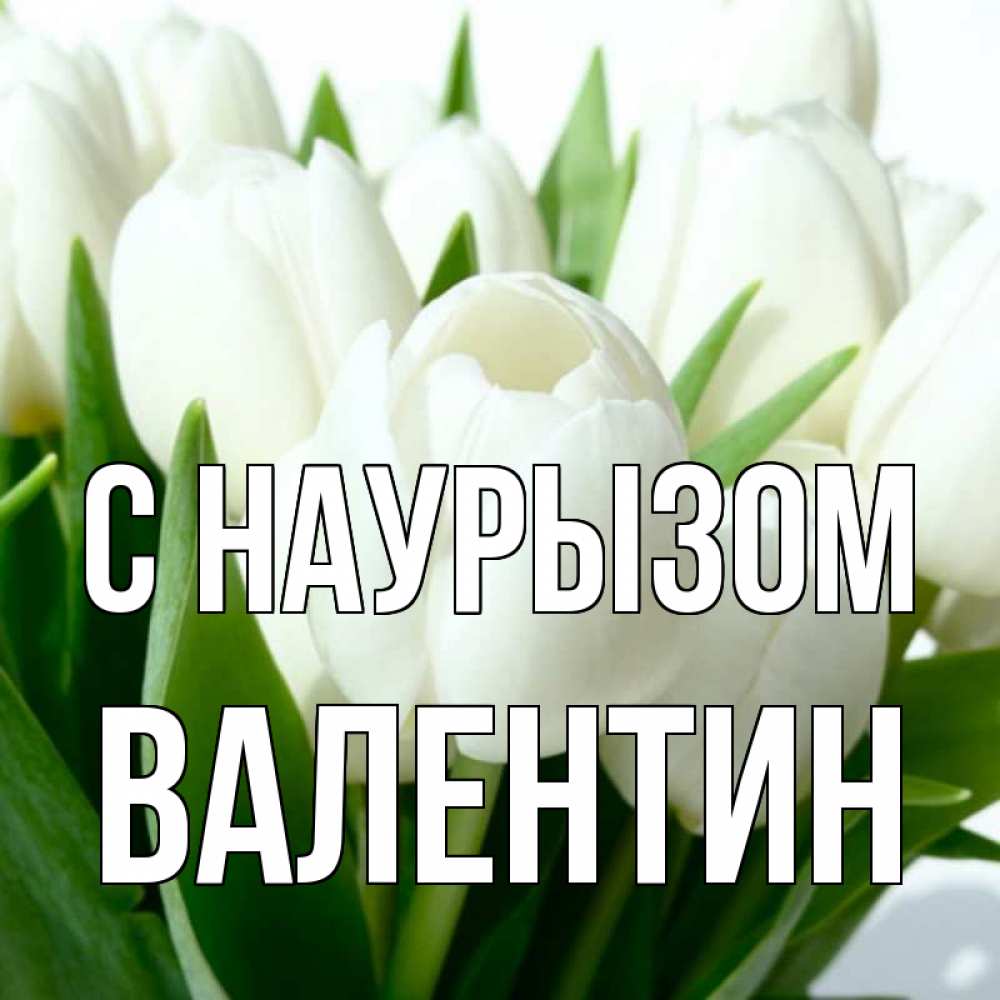 Открытка на каждый день с именем, Валентин С наурызом цветы Прикольная открытка с пожеланием онлайн скачать бесплатно 