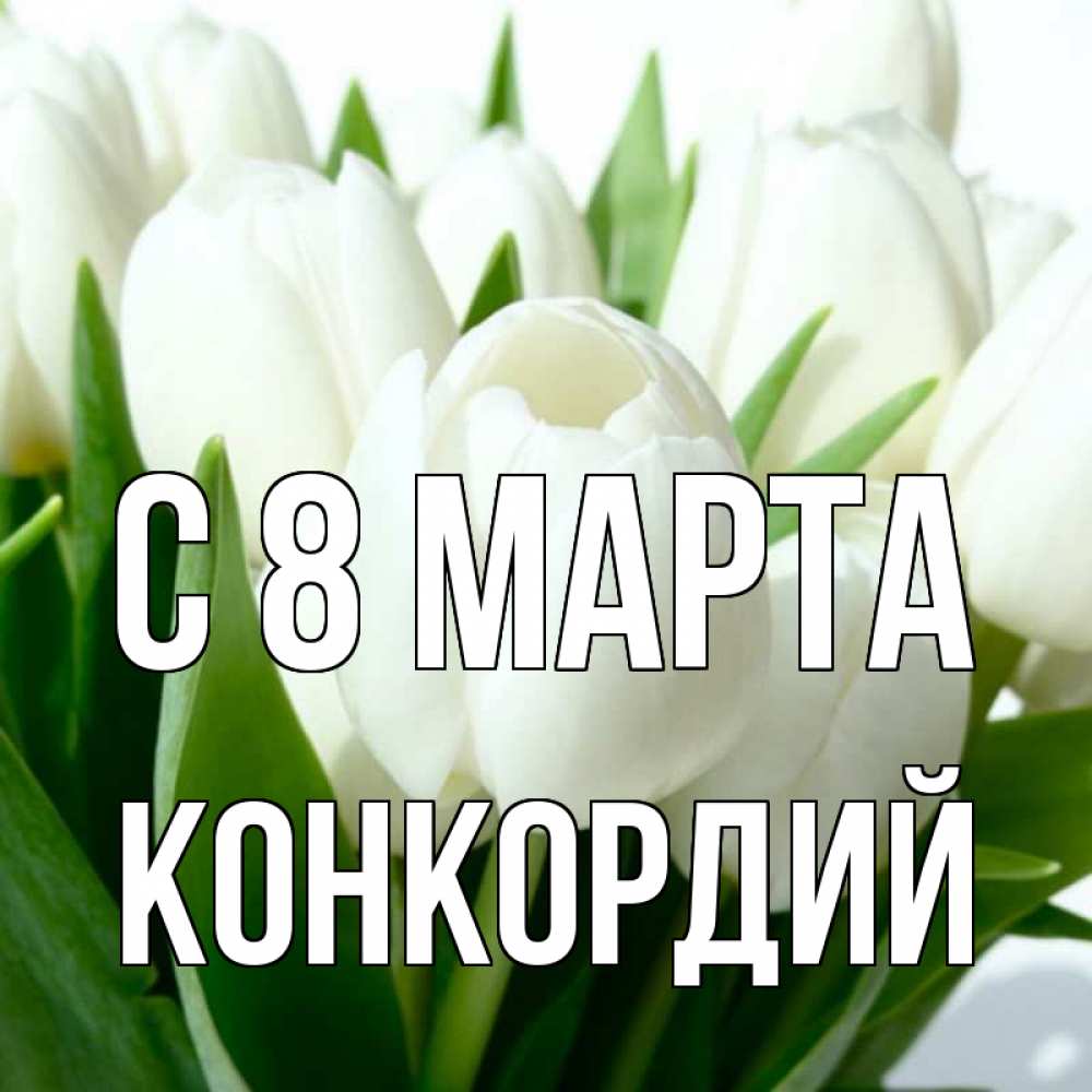 Открытка на каждый день с именем, Конкордий С 8 МАРТА цветы Прикольная открытка с пожеланием онлайн скачать бесплатно 