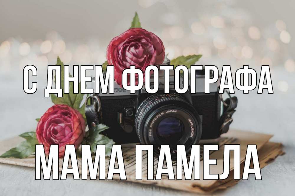 Открытка на каждый день с именем, Мама-Памела С днем фотографа с днем фотографа Прикольная открытка с пожеланием онлайн скачать бесплатно 