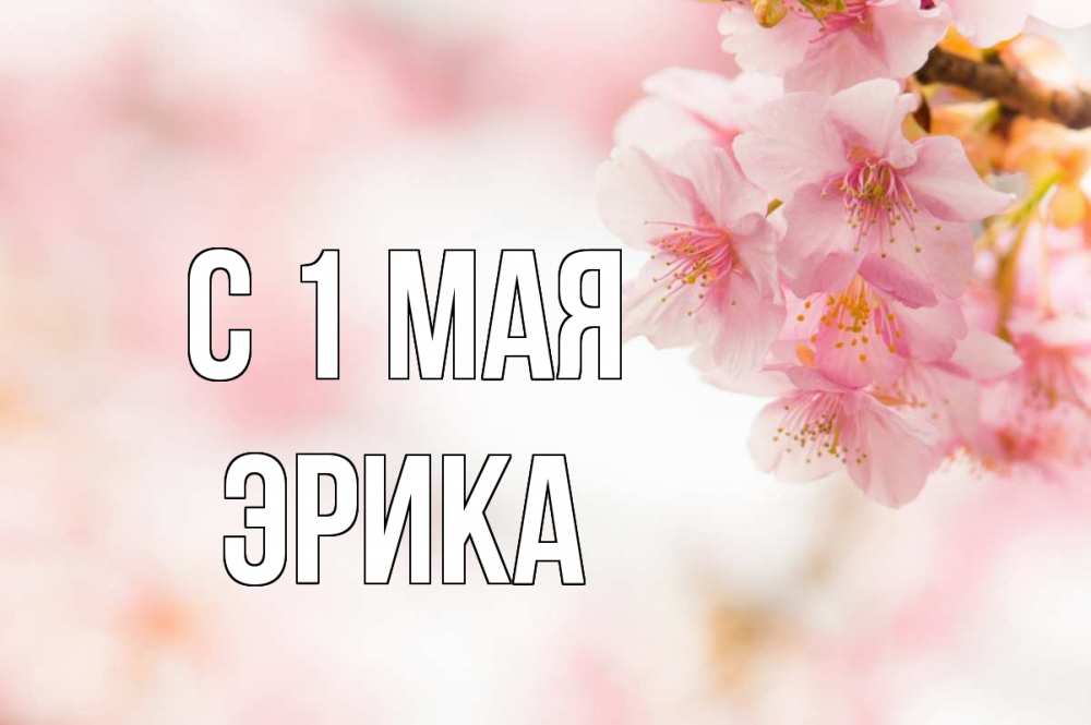 Открытка на каждый день с именем, Эрика С 1 мая С 1 мая Прикольная открытка с пожеланием онлайн скачать бесплатно 