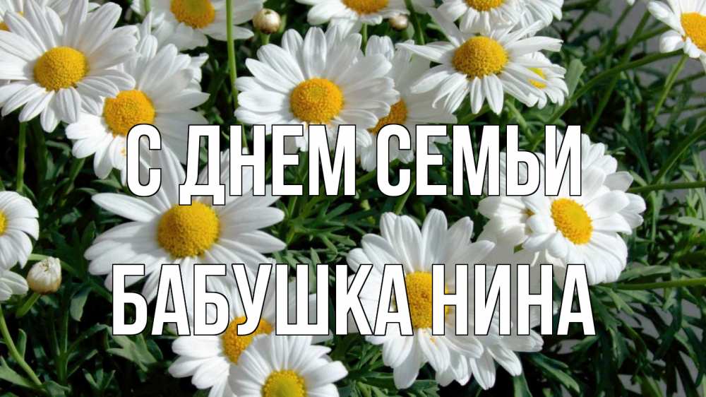 Открытка на каждый день с именем, Бабушка-Нина С днем семьи с днем семьи Прикольная открытка с пожеланием онлайн скачать бесплатно 
