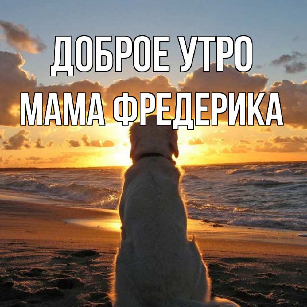 Открытка на каждый день с именем, Мама-Фредерика Доброе утро восход солнца Прикольная открытка с пожеланием онлайн скачать бесплатно 