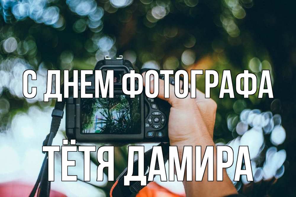 Открытка на каждый день с именем, Тётя-Дамира С днем фотографа с днем фотографа Прикольная открытка с пожеланием онлайн скачать бесплатно 