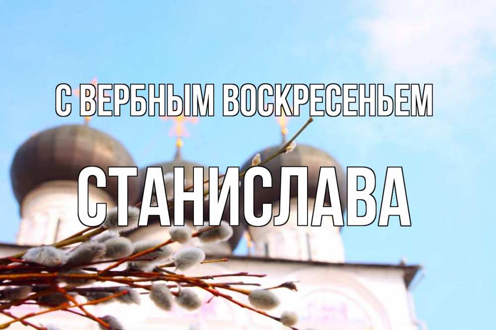 Открытка на каждый день с именем, Станислава С вербным воскресеньем верба Прикольная открытка с пожеланием онлайн скачать бесплатно 