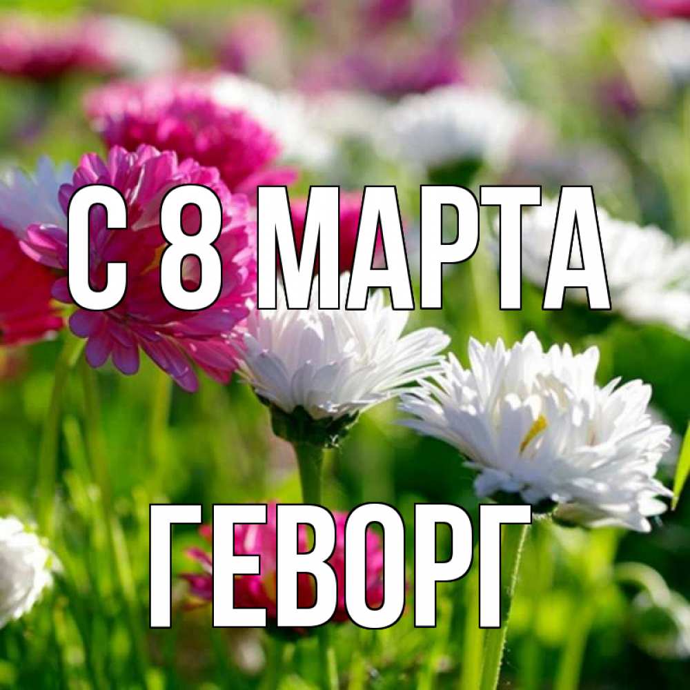 Открытка на каждый день с именем, Геворг С 8 МАРТА международный женский день 1 Прикольная открытка с пожеланием онлайн скачать бесплатно 