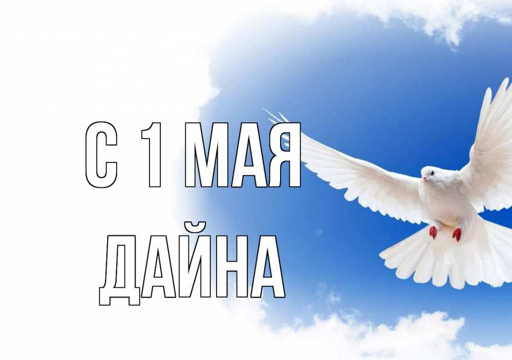 Открытка на каждый день с именем, Дайна С 1 мая С 1 мая Прикольная открытка с пожеланием онлайн скачать бесплатно 