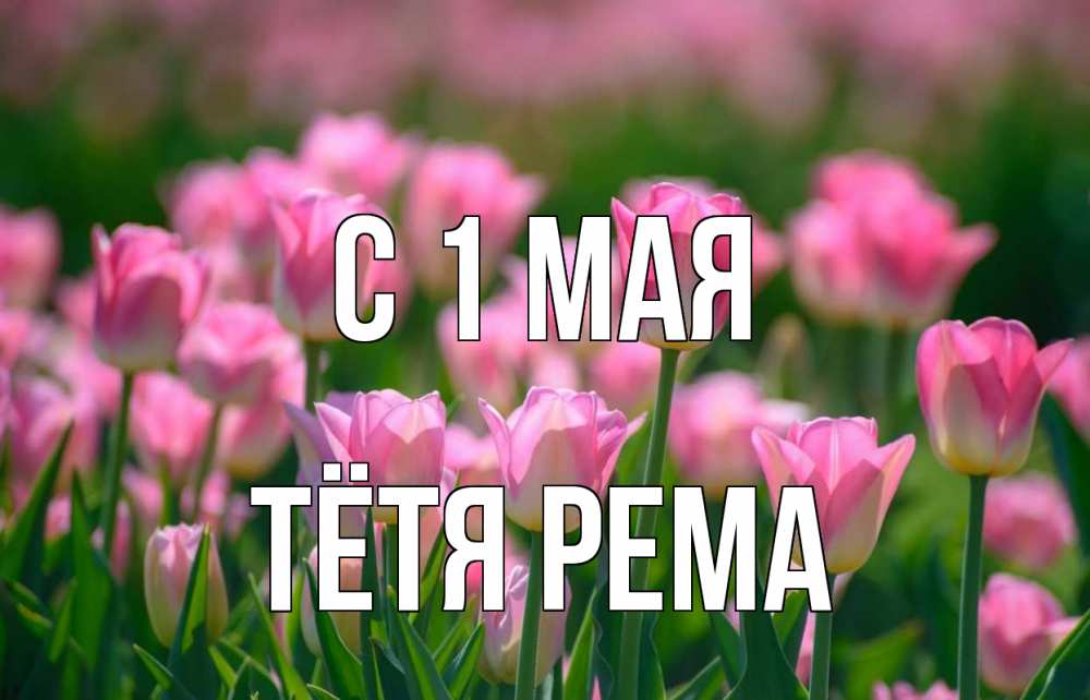 Открытка на каждый день с именем, Тётя-Рема С 1 мая С 1 мая Прикольная открытка с пожеланием онлайн скачать бесплатно 
