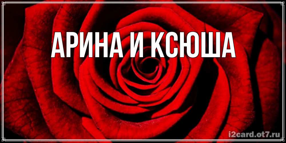Открытка на каждый день с именем, Арина-и-Ксюша Главная алая роза Прикольная открытка с пожеланием онлайн скачать бесплатно 