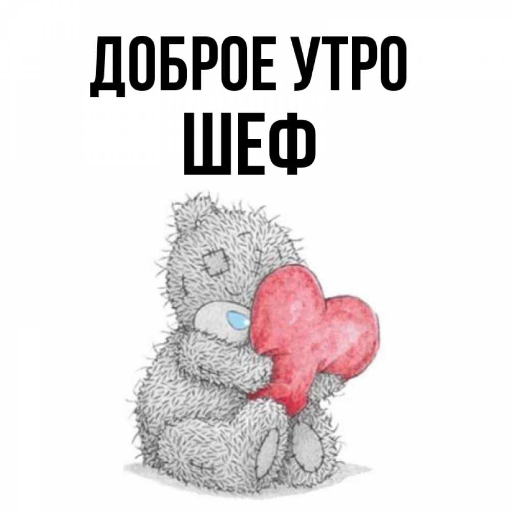 Открытка на каждый день с именем, Шеф Доброе утро плюшевые игрушки Прикольная открытка с пожеланием онлайн скачать бесплатно 
