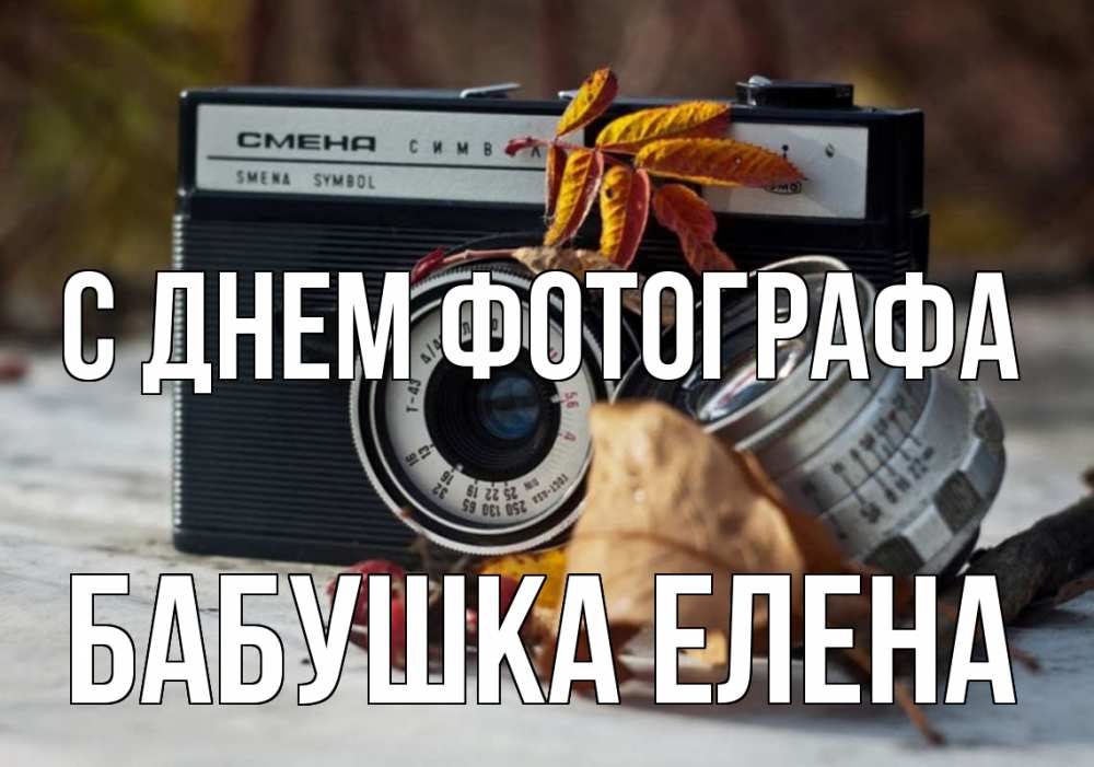 Открытка на каждый день с именем, Бабушка-Елена С днем фотографа с днем фотографа Прикольная открытка с пожеланием онлайн скачать бесплатно 