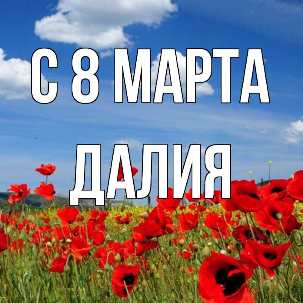 Открытка на каждый день с именем, Далия С 8 МАРТА международный женский день 1 Прикольная открытка с пожеланием онлайн скачать бесплатно 