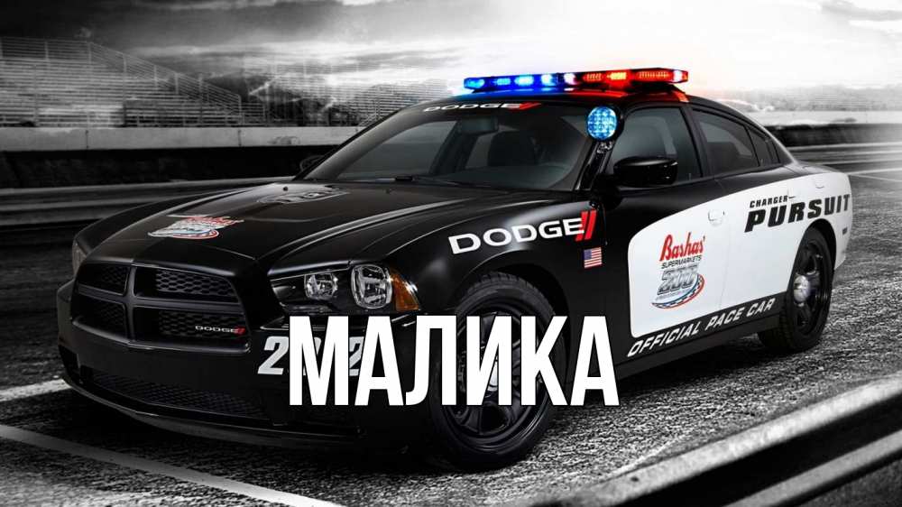 Открытка на каждый день с именем, Малика Главная полиция Прикольная открытка с пожеланием онлайн скачать бесплатно 