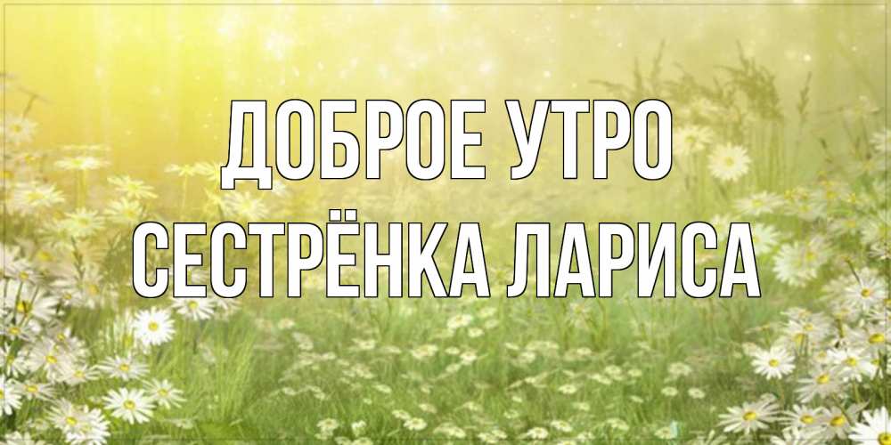 Открытка на каждый день с именем, Сестрёнка-Лариса Доброе утро доброе утро Прикольная открытка с пожеланием онлайн скачать бесплатно 