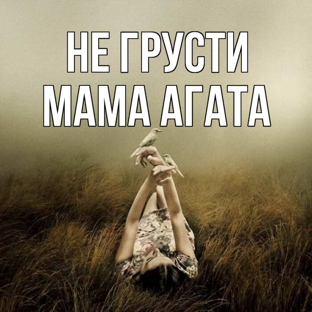 Открытка на каждый день с именем, Мама-Агата Не грусти поле и туман Прикольная открытка с пожеланием онлайн скачать бесплатно 