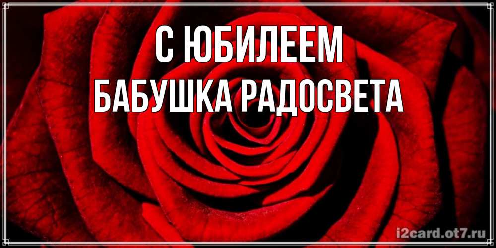 Открытка на каждый день с именем, Бабушка-Радосвета С юбилеем алая роза Прикольная открытка с пожеланием онлайн скачать бесплатно 