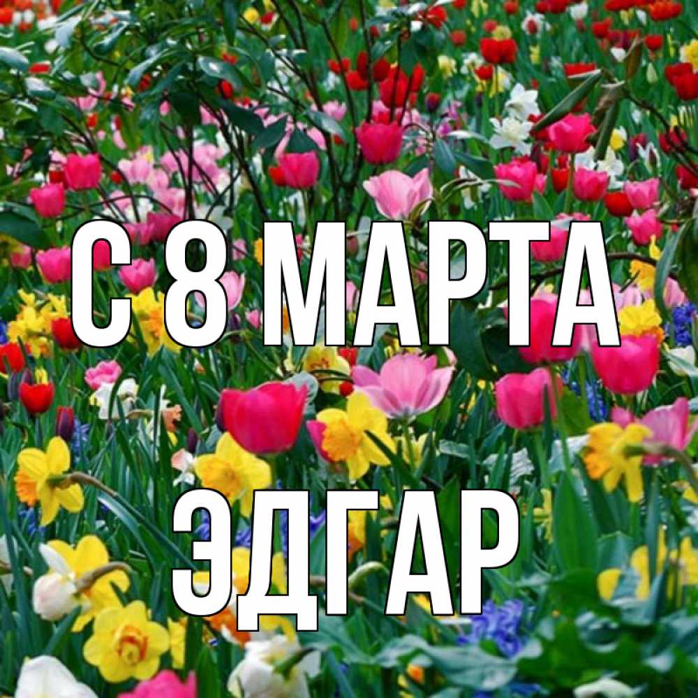 Открытка на каждый день с именем, Эдгар С 8 марта с международным женским днем поздравления для женщины Прикольная открытка с пожеланием онлайн скачать бесплатно 