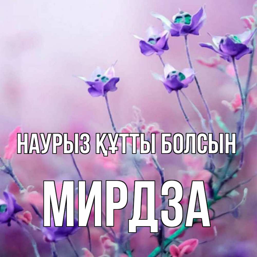Открытка на каждый день с именем, Мирдза Наурыз құтты болсын наурыз  2 Прикольная открытка с пожеланием онлайн скачать бесплатно 