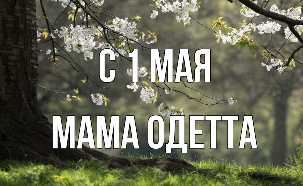 Открытка на каждый день с именем, Мама-Одетта С 1 мая С 1 мая Прикольная открытка с пожеланием онлайн скачать бесплатно 