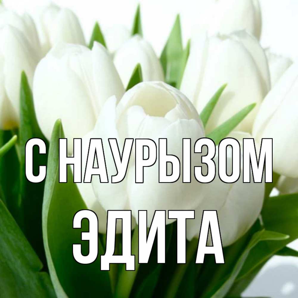 Открытка на каждый день с именем, Эдита С наурызом цветы Прикольная открытка с пожеланием онлайн скачать бесплатно 