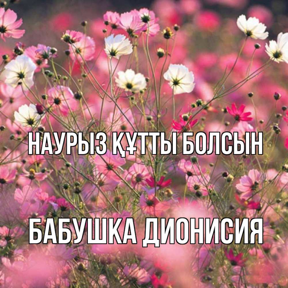 Открытка на каждый день с именем, Бабушка-Дионисия Наурыз құтты болсын красиво 1 Прикольная открытка с пожеланием онлайн скачать бесплатно 