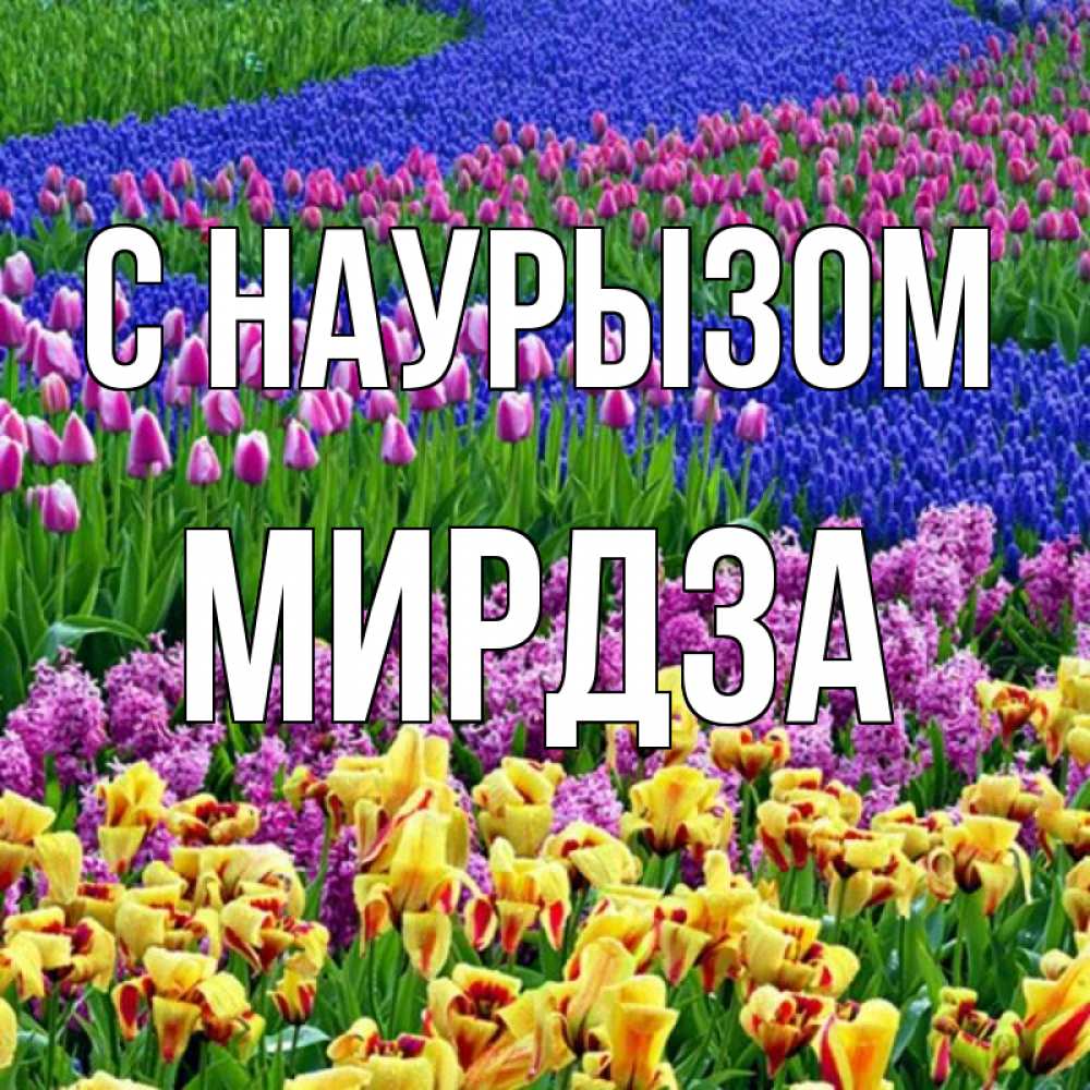 Открытка на каждый день с именем, Мирдза С наурызом цветы Прикольная открытка с пожеланием онлайн скачать бесплатно 