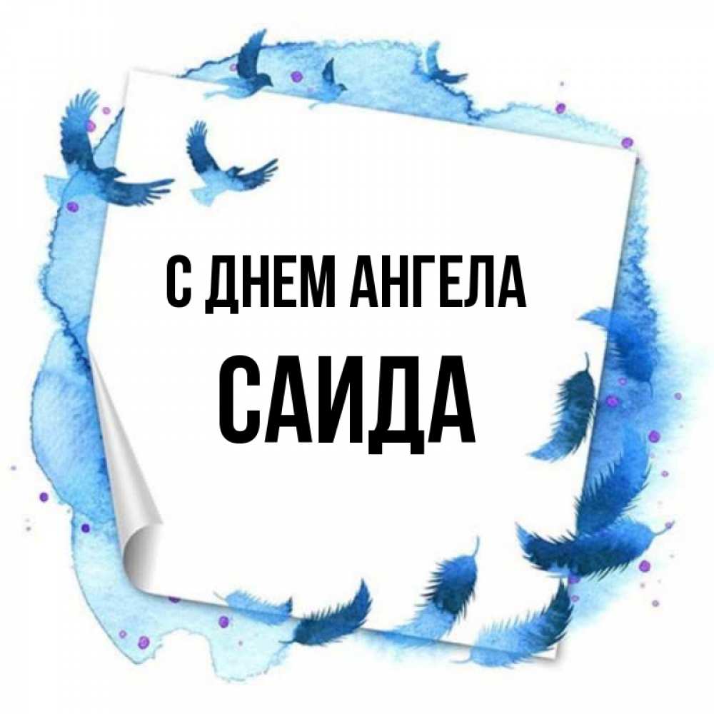 Открытка на каждый день с именем, Саида С днем ангела красивые птицы летят Прикольная открытка с пожеланием онлайн скачать бесплатно 
