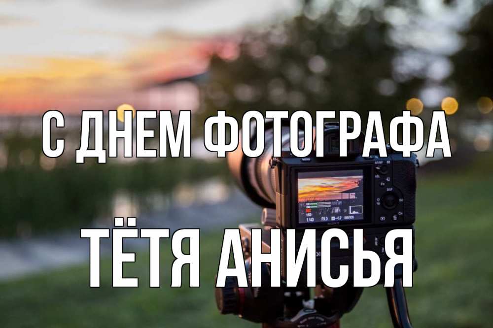 Открытка на каждый день с именем, Тётя-Анисья С днем фотографа с днем фотографа Прикольная открытка с пожеланием онлайн скачать бесплатно 