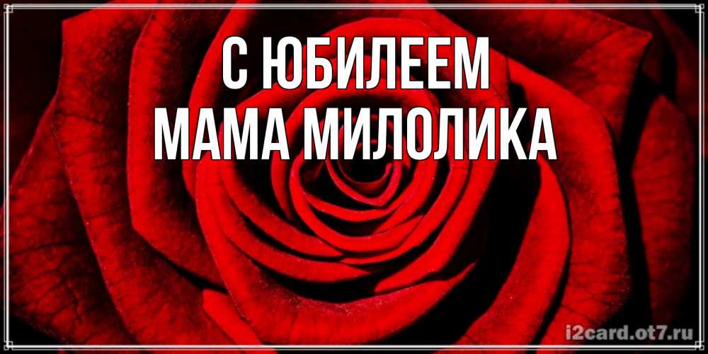 Открытка на каждый день с именем, Мама-Милолика С юбилеем алая роза Прикольная открытка с пожеланием онлайн скачать бесплатно 