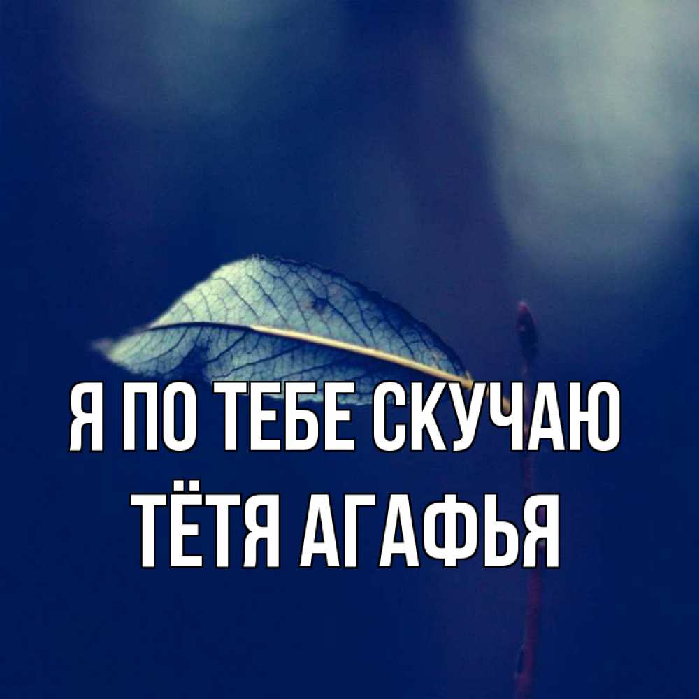 Открытка на каждый день с именем, Тётя-Агафья Я по тебе скучаю одна ветка 1 Прикольная открытка с пожеланием онлайн скачать бесплатно 