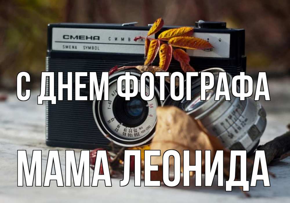 Открытка на каждый день с именем, Мама-Леонида С днем фотографа с днем фотографа Прикольная открытка с пожеланием онлайн скачать бесплатно 