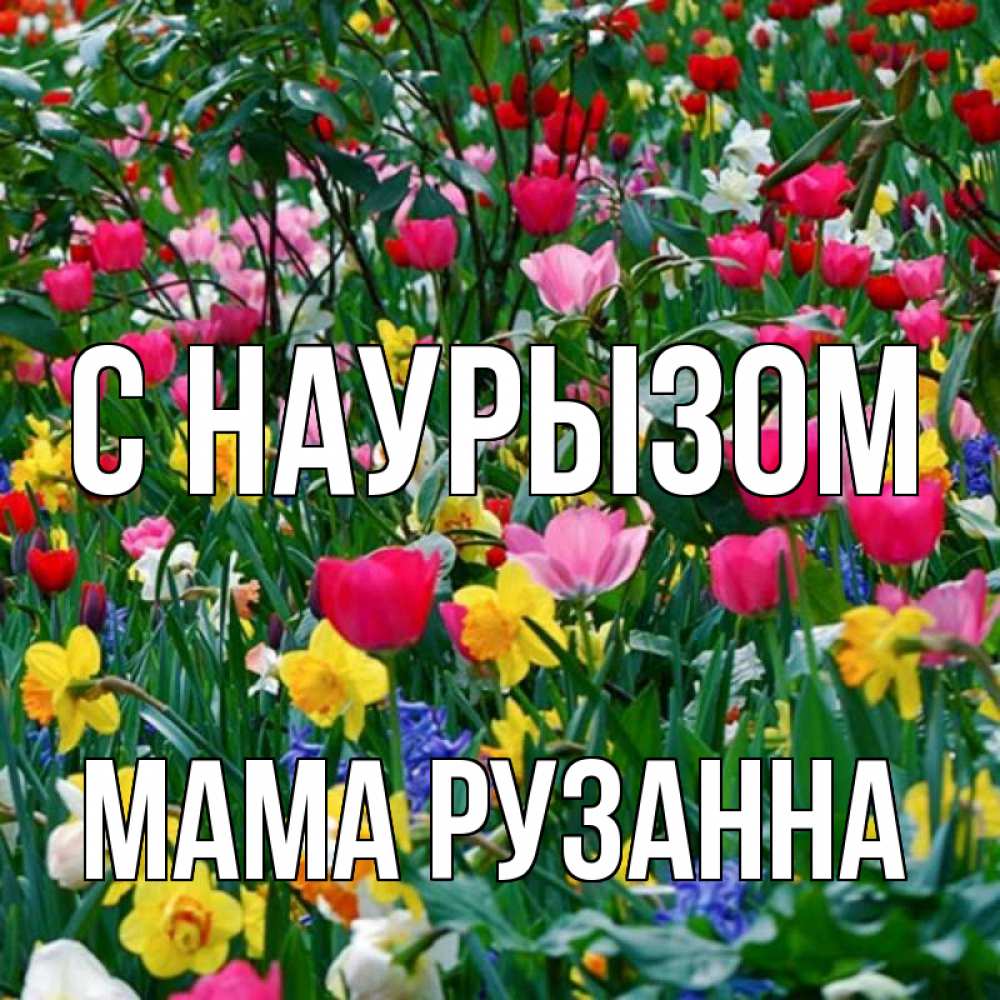 Открытка на каждый день с именем, Мама-Рузанна С наурызом с наурызом праздником весны поздравления для женщины Прикольная открытка с пожеланием онлайн скачать бесплатно 