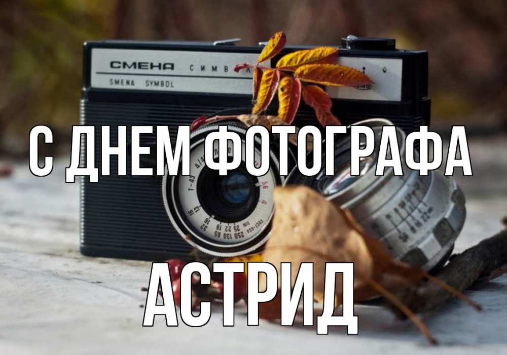 Открытка на каждый день с именем, Астрид С днем фотографа с днем фотографа Прикольная открытка с пожеланием онлайн скачать бесплатно 