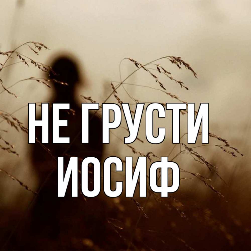 Открытка на каждый день с именем, Иосиф Не грусти грусть Прикольная открытка с пожеланием онлайн скачать бесплатно 