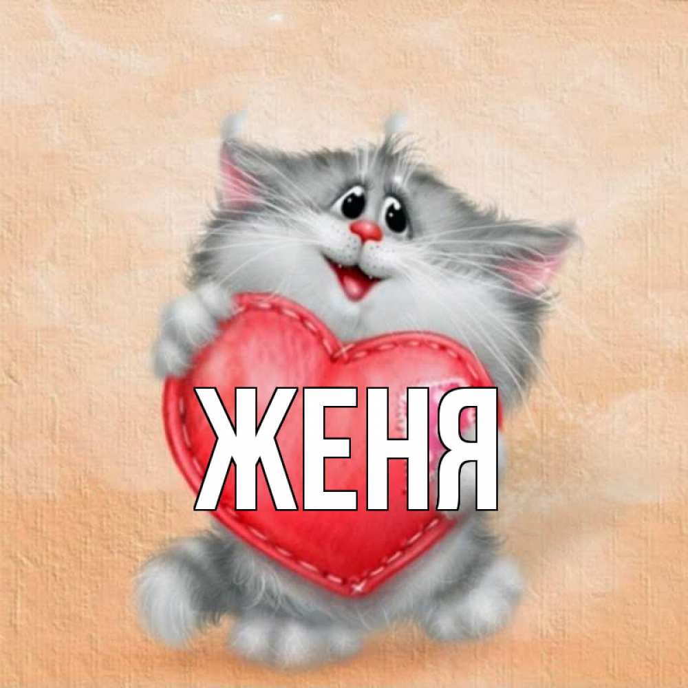 Открытка на каждый день с именем, Женя Главная сердце с заплаткой Прикольная открытка с пожеланием онлайн скачать бесплатно 