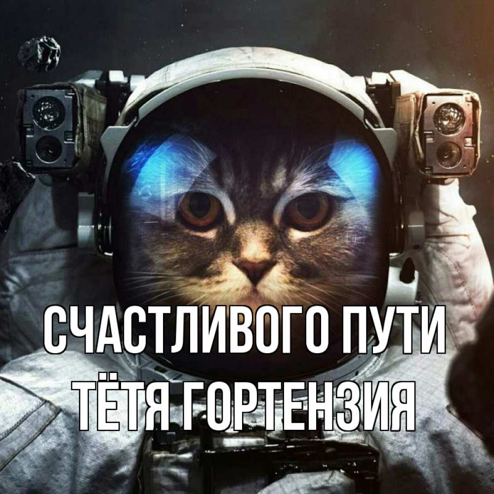 Открытка на каждый день с именем, Тётя-Гортензия Счастливого пути желает удачно добраться Прикольная открытка с пожеланием онлайн скачать бесплатно 