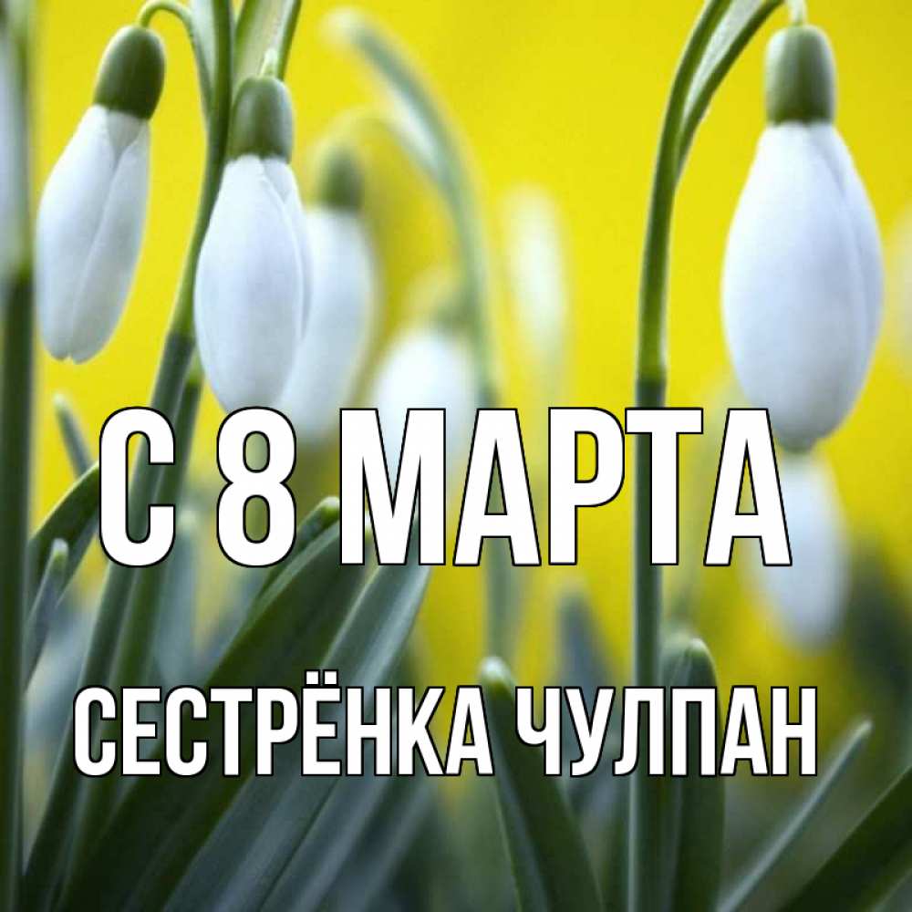 Картинка С 8 марта, Сестрёнка Чулпан